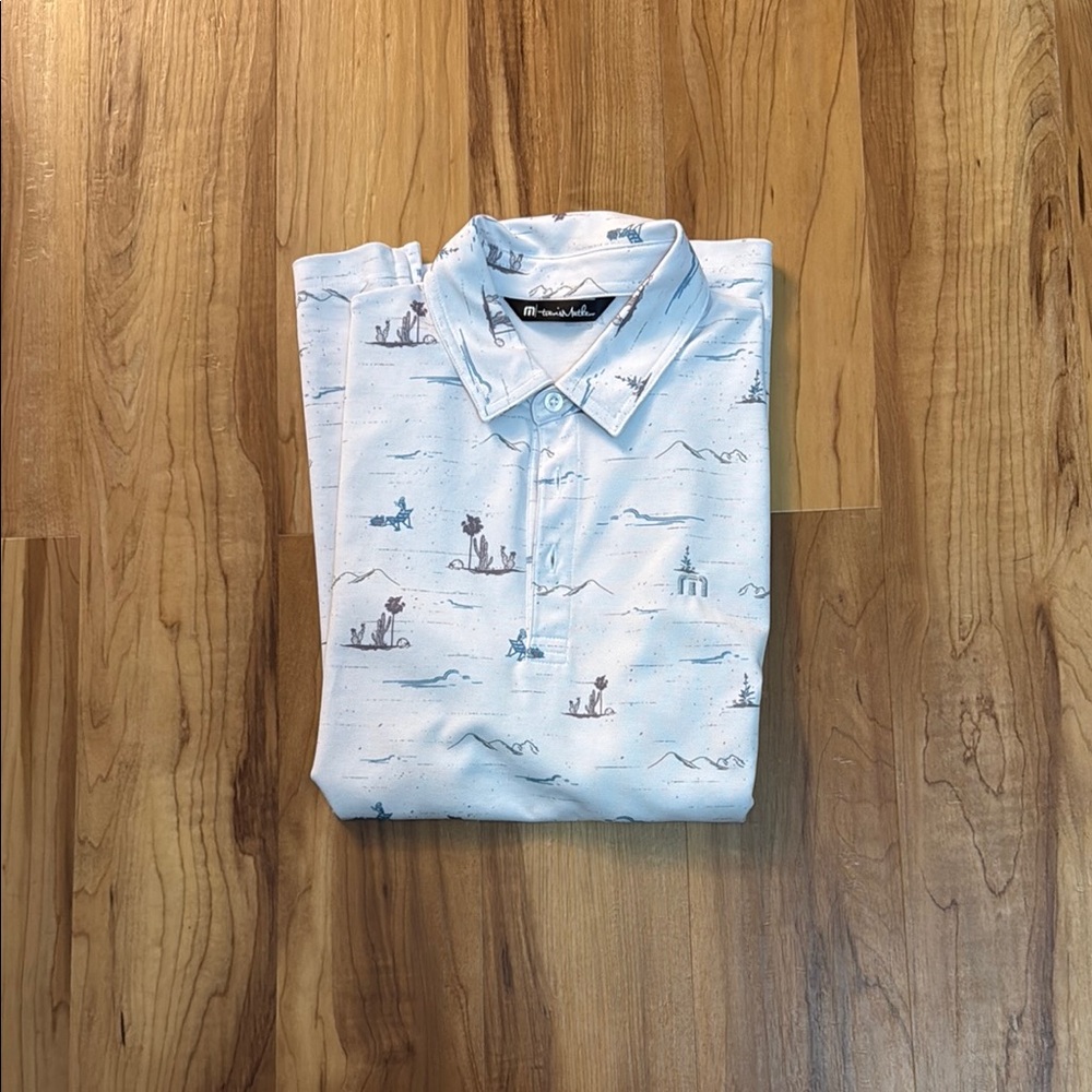 Travis Mathew White Polo Shirt Classic Style